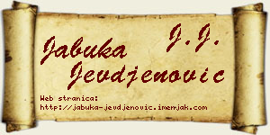 Jabuka Jevđenović vizit kartica